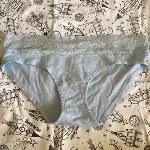 Victoria’s Secret Blue Hiphugger With Lace Trim
